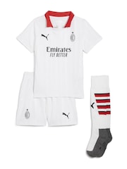 Puma White Kids Boys AC Milan 24/25 Away Minikit - Image 1 of 7