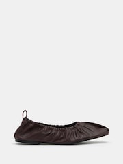 Hush Red Ruby Ruched Leather Ballet Flats - Image 2 of 5