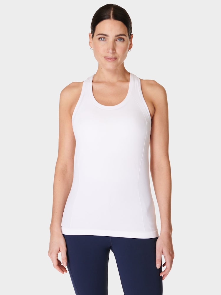 Sweaty Betty White Athlete Seamless Workout Tank Top - Image 1 of 6