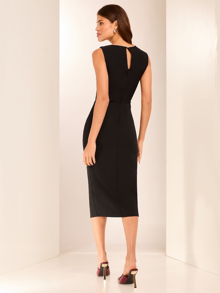 Lipsy Fundă Neck Fără mâneci Bodycon Midi Rochie - Image 4 of 4
