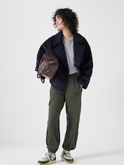 Hush Green Ava Washed Cargo Trousers - Image 1 of 4