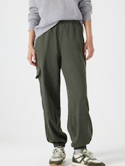 Hush Green Ava Washed Cargo Trousers - Image 2 of 4