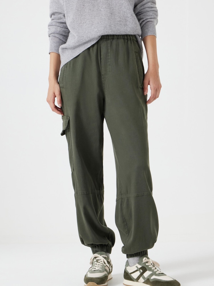 Hush Green Ava Washed Cargo Trousers - Image 2 of 4