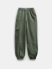 Hush Green Ava Washed Cargo Trousers - Image 4 of 4