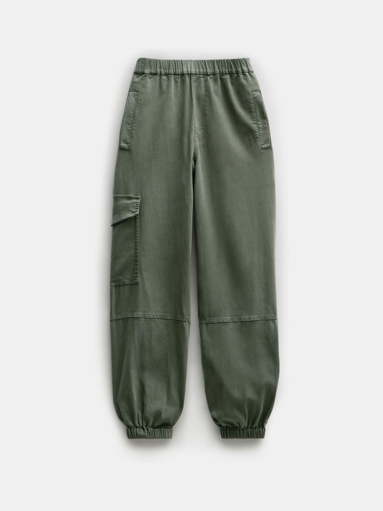 Hush Green Ava Washed Cargo Trousers - Image 4 of 4