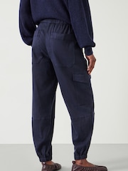 Hush Blue Ava Washed Cargo Trousers - Image 2 of 4