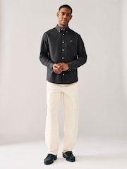 Charcoal Grey Regular Fit Long Sleeve Oxford Shirt - Image 2 of 8