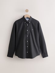 Charcoal Grey Regular Fit Long Sleeve Oxford Shirt - Image 6 of 8