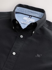 Charcoal Grey Regular Fit Long Sleeve Oxford Shirt - Image 7 of 8