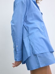 self. Blue Oversized 100% Cotton Shirt - Image 5 of 9