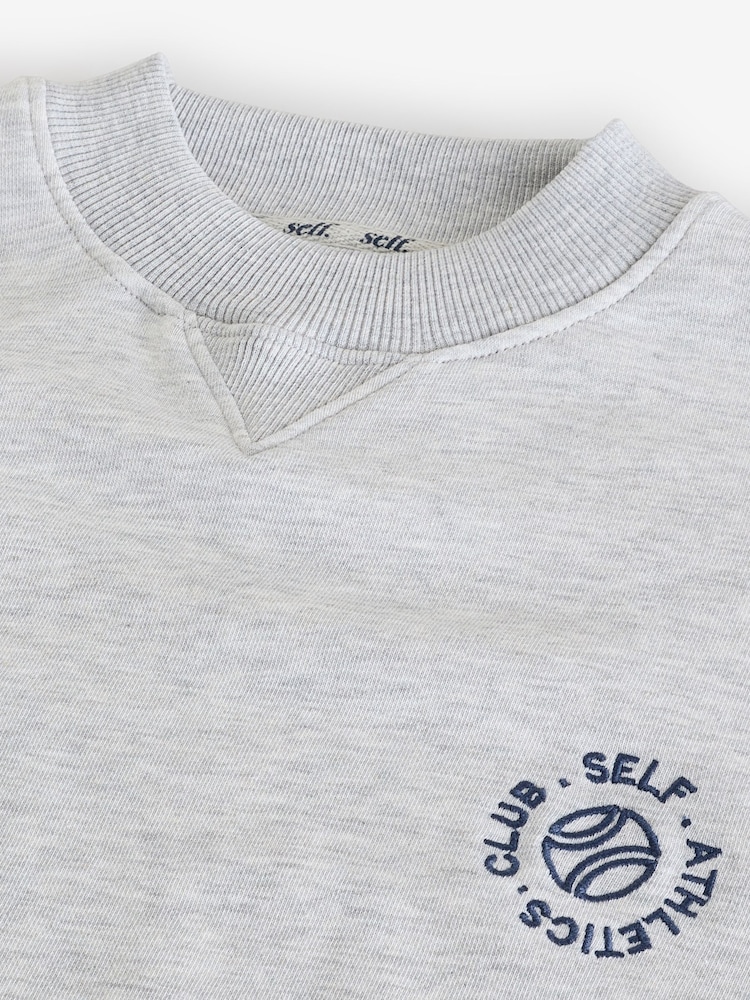 self. Grey Lightweight Sweatshirt - Image 8 of 9