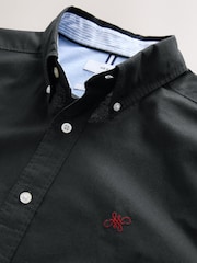 Noir - Ajustement régulier - Chemise Oxford à manches longues - Image 8 de 9