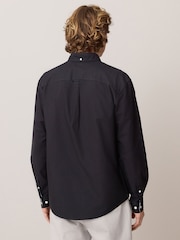 Black Slim Fit Long Sleeve Oxford Shirt - Image 3 of 7