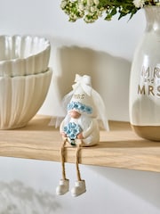 Cream Gonk Wedding MRS Ornament - Image 1 of 4