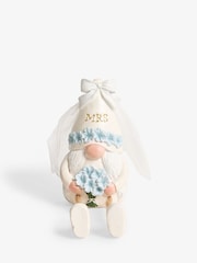 Cream Gonk Wedding MRS Ornament - Image 3 of 4