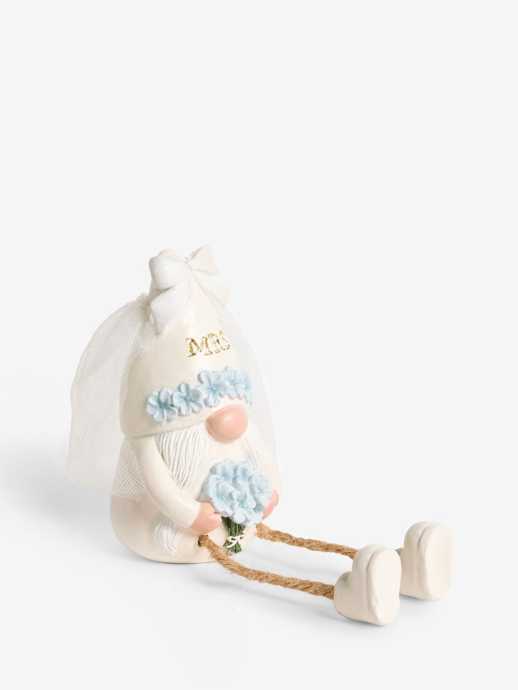 Cream Gonk Wedding MRS Ornament - Image 4 of 4