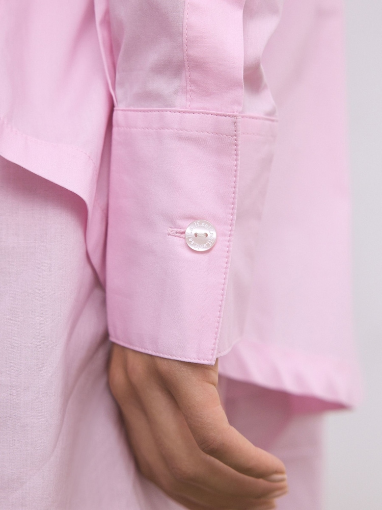 self. Pink Oversized 100% Cotton Shirt - Image 6 of 11