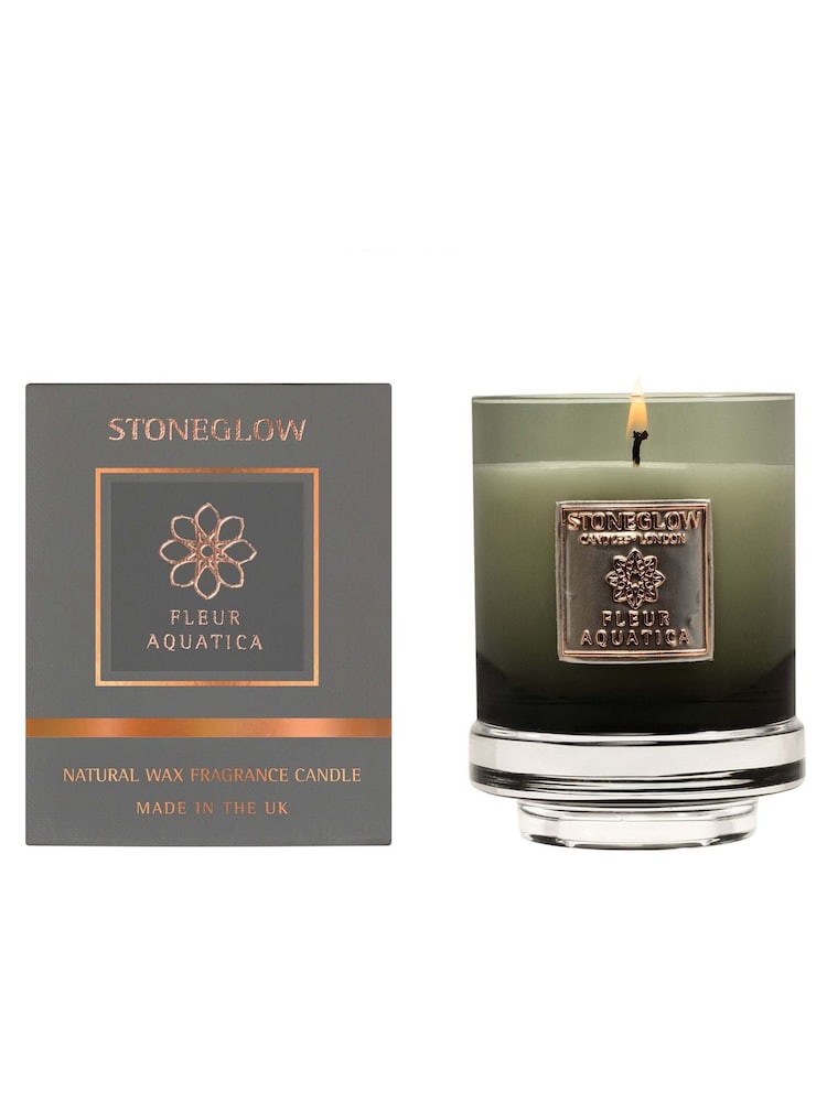 Stoneglow Fleur Aquatica Metallique Scented Candle - Image 1 of 3