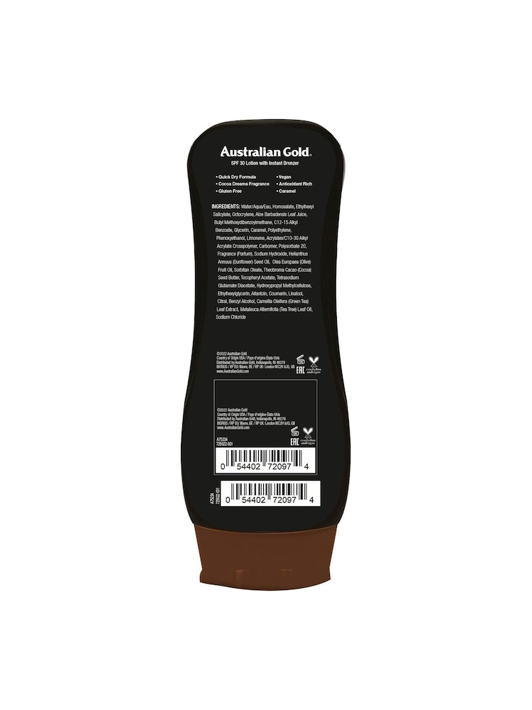 Australian Gold SPF 30 Instant Bronzer Lotion Suncream 237ml - Image 2 of 2