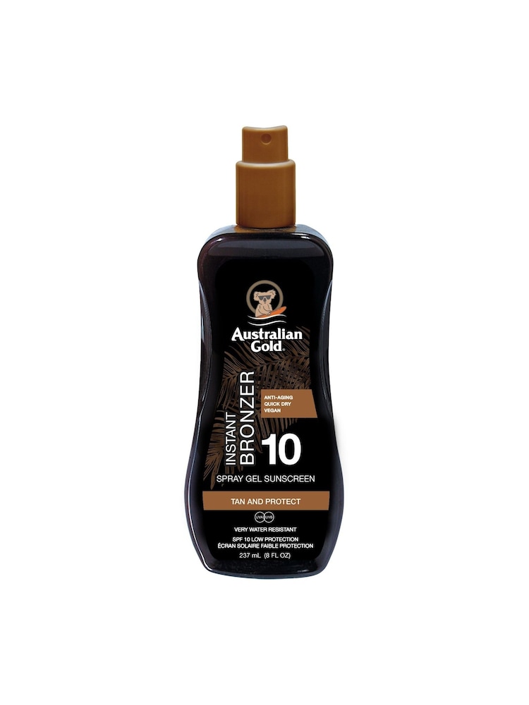 Australian Gold SPF 10 Instant Bronzer Spray Gel Suncream 237ml - Image 1 of 2