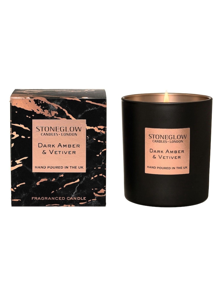 Stoneglow Dark Amber & Vetivert Luna Scented Candle - Image 1 of 1 Stoneglow Dark Amber & Vetivert Luna Scented Candle - Image 1 of 1
