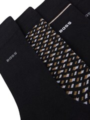 BOSS Black Cotton Blend Regular Length 4 Pack Socks - Image 2 of 3