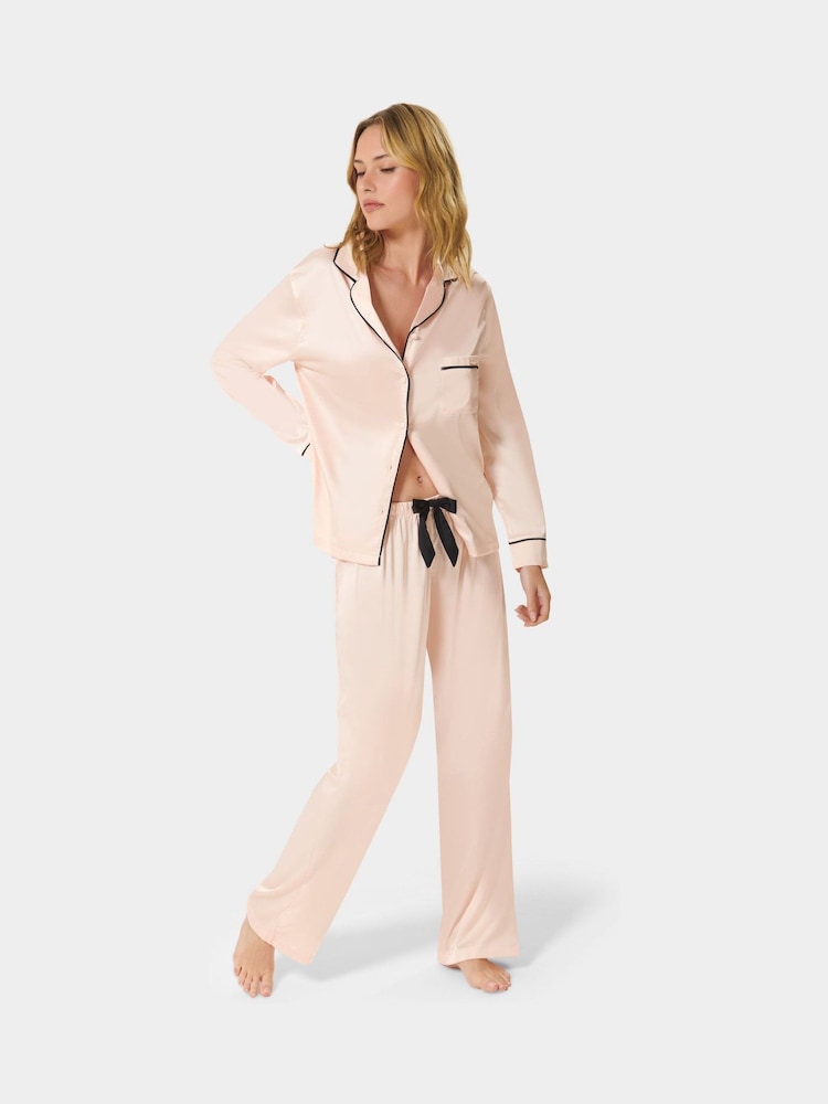 Bluebella Claudia Luxury Satin Long Pyjama Set - Image 1 of 6