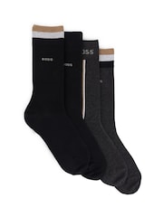 BOSS Cotton Blend Socks 4 Pack In A Regular Fit - Изображение 1 из 4