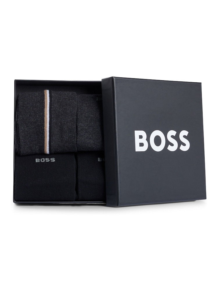BOSS Cotton Blend Socks 4 Pack In A Regular Fit - Изображение 2 из 4
