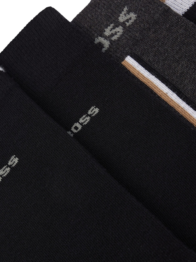 BOSS Cotton Blend Socks 4 Pack In A Regular Fit - Изображение 4 из 4