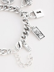 Silver Tone Vintage Charm Bracelet - Image 5 of 5