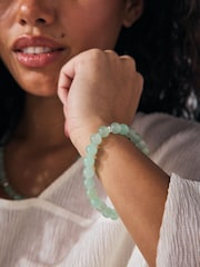 Vert - Bracelet stretch orné de perle - Image 2 de 6