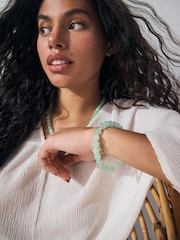 Vert - Bracelet stretch orné de perle - Image 3 de 6