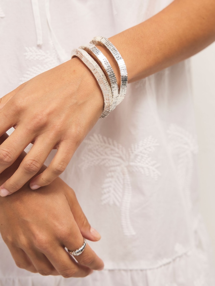 Silberfarben - Elastisches Armband - Bild 2 von 5