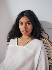 Green Beaded Necklace - Image 4 of 7