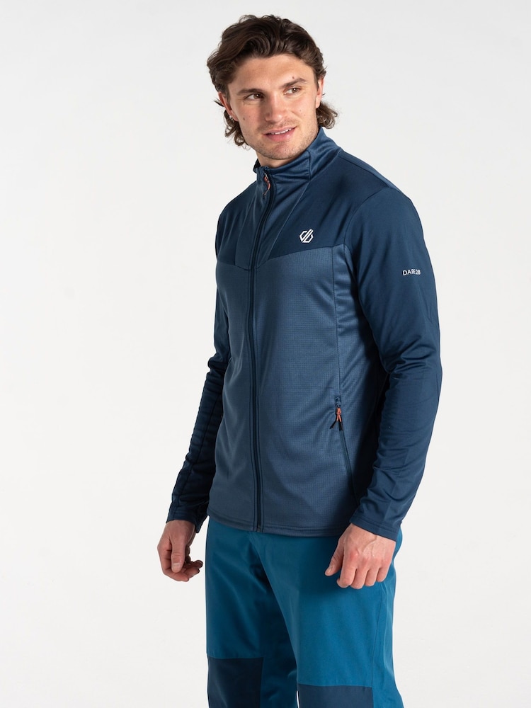 Dare 2b Mens Blue Substratum III Core Stretch Midlayer Jacket - Obraz 1 z 6