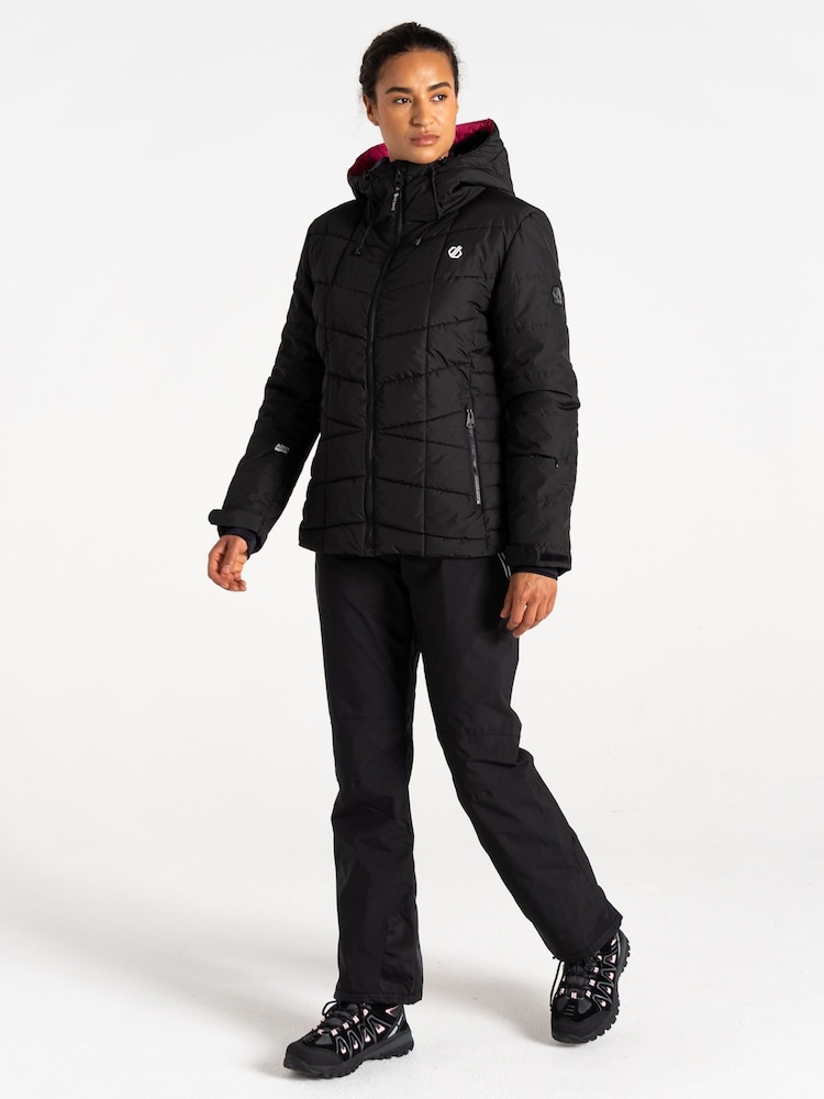 Dare 2b Womens Blindside Ski Black Jacket - Image 2 of 9 Dare 2b Womens Blindside Ski Black Jacket - Image 2 of 9