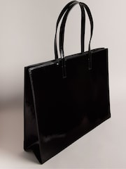 Schwarz - Ted Baker Crikon Crinkle Extra große Icon-Tasche - Bild 2 von 5