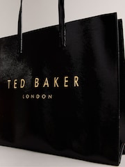 Schwarz - Ted Baker Crikon Crinkle Extra große Icon-Tasche - Bild 3 von 5