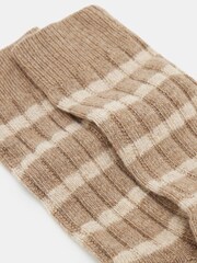 Hush Cream Wool Stripe Socks - Image 3 of 3