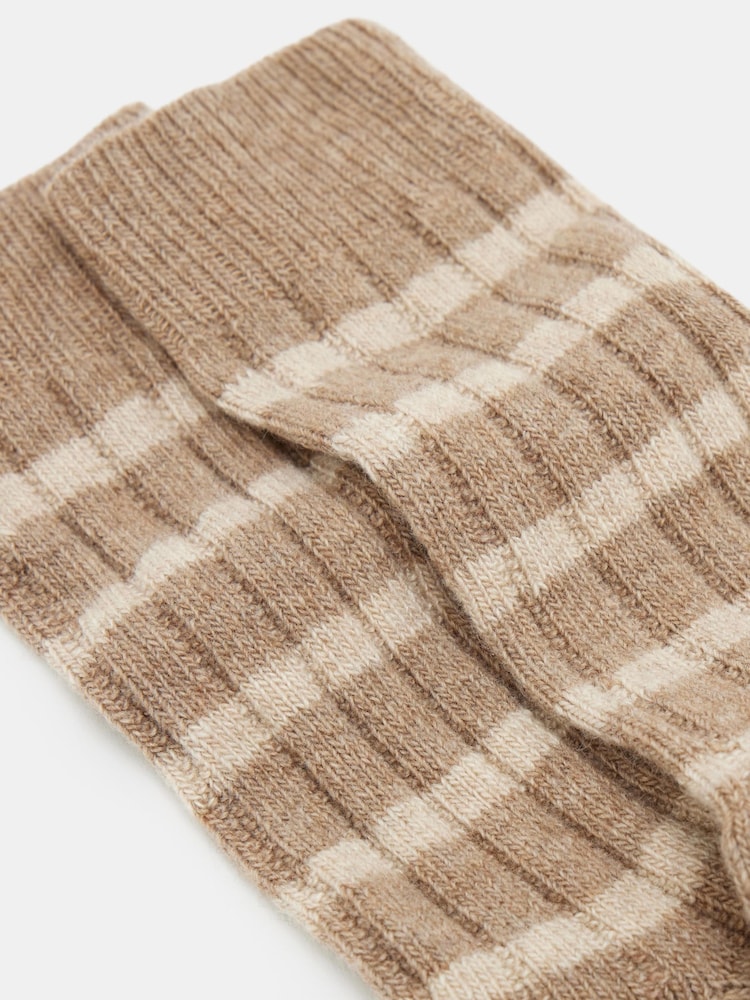 Hush Cream Wool Stripe Socks - Image 3 of 3