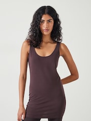 Hush Brown Marcy Long Line Tank - Image 1 of 6