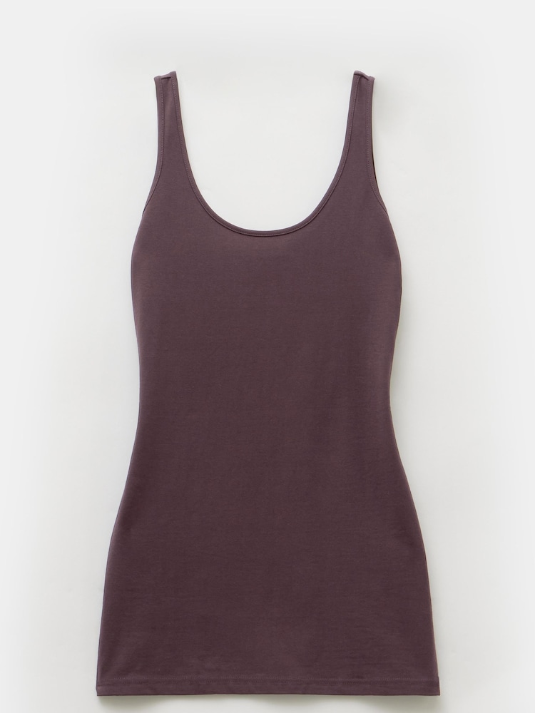 Hush Brown Marcy Long Line Tank - Image 6 of 6