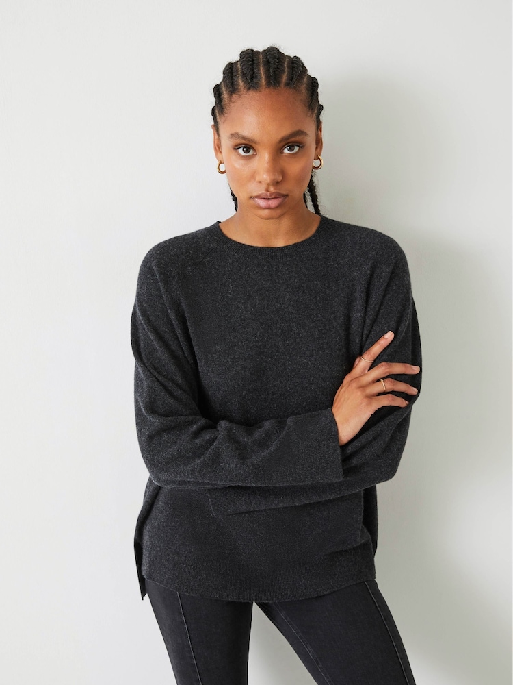 Hush Grey Boyfriend Neve Cashmere Jumper - Image 1 of 5
