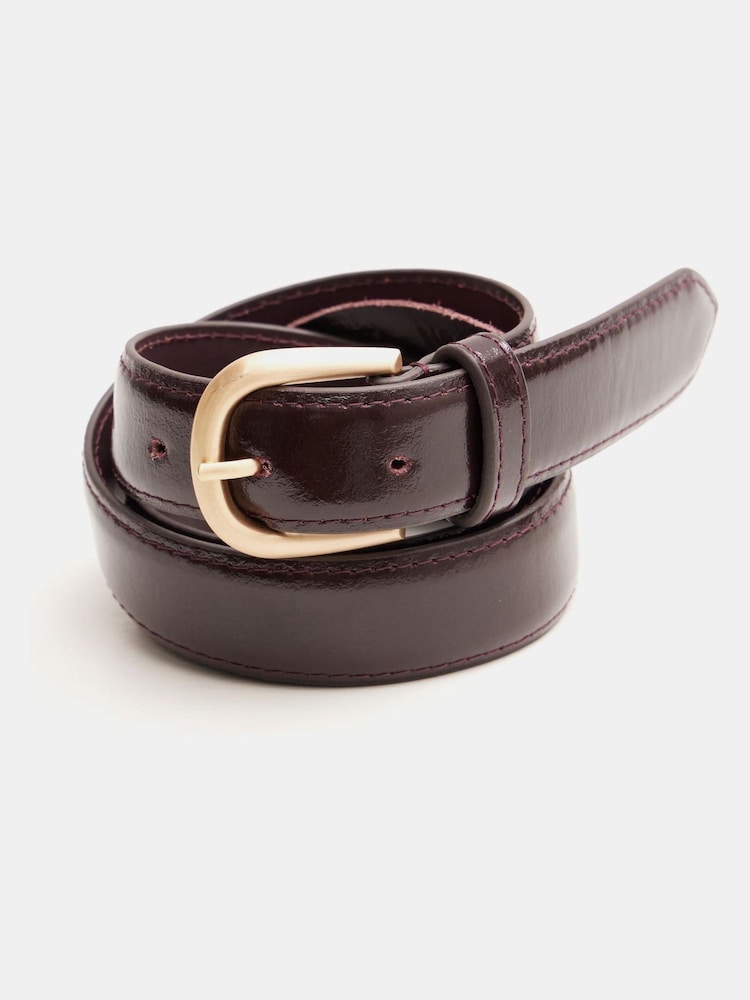 Rojo - Hush Polly Patent Leather Belt - Imagen 1 de 3
