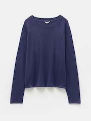 Hush Dark Blue 100% Cotton Matilda Raglan Top - Image 4 of 4