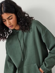 Hush Green Shay Oversized Heavyweight 100% Cotton Hoodie - Image 3 of 4