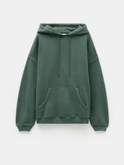 Hush Green Shay Oversized Heavyweight 100% Cotton Hoodie - Image 4 of 4