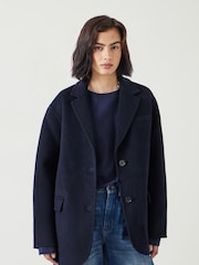 Hush Blue Pure Wool Double Faced Blazer - Image 1 of 5