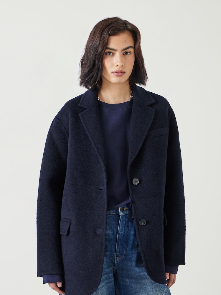 Hush Blue Pure Wool Double Faced Blazer - Image 1 of 5